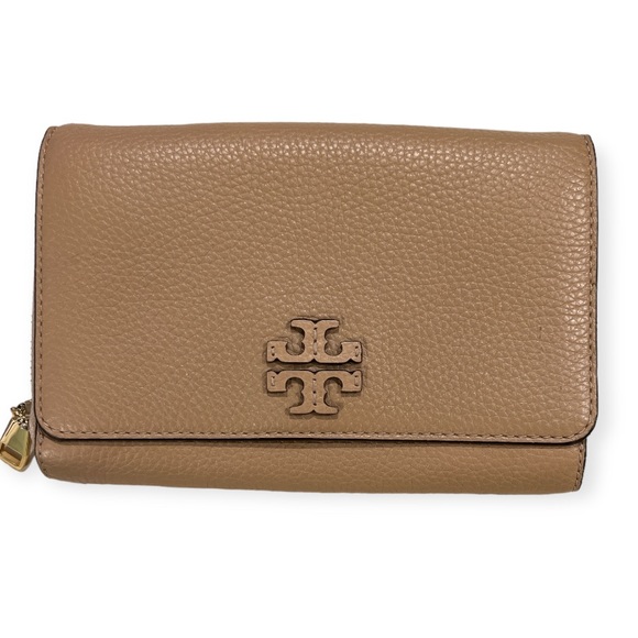 Tory Burch Pebbled Leather Crossbody/Clutch - Tan - Picture 6 of 13